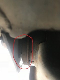 Front rubber on lower control arm