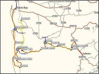 The route for the 4 days