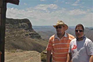 fellow Pajero friends (Blister), with a panoramic backdrop