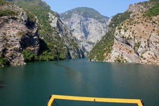 Komani Lake is about 40km long very narrow with really wild coast