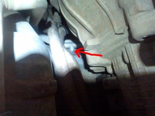 red arrow shows pipe/oulet that was dripping