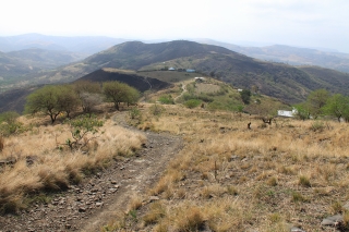 Typical "on the watershed" track, high on a mountain.