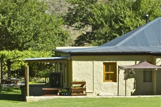 The camps reception / eatery / shop building. under beautiful trees