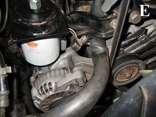 Relocated oil filter