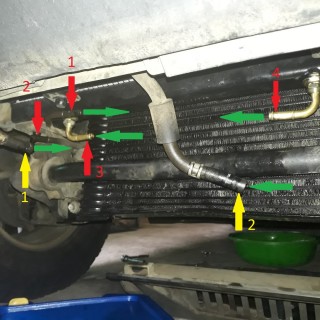 Gearbox oil cooler drain