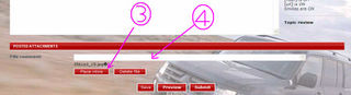 POSTED ATTACHMENTS screen