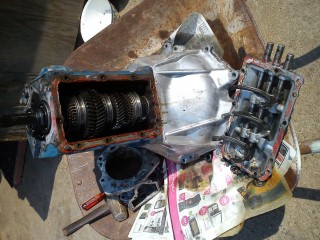 removing block between transfer and gearbox