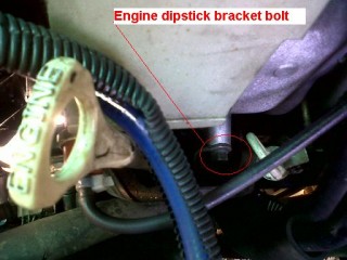 pajero engine oil dipstick bracket.JPG