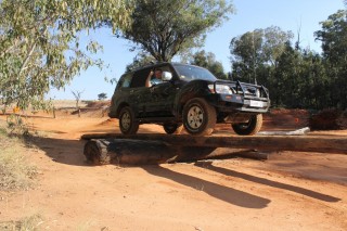 Last drive through obstacles before leaving