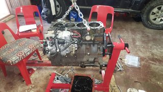 Engine on stand