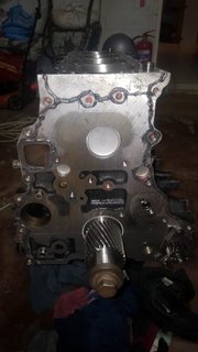 Sealant applied - note how it has to specifically route around certain bolt holes.