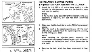 Injector pump scissor gear