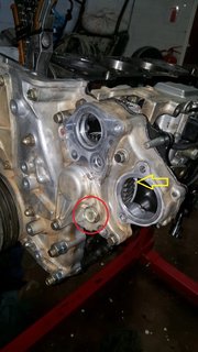 Front view of injector pump fitment